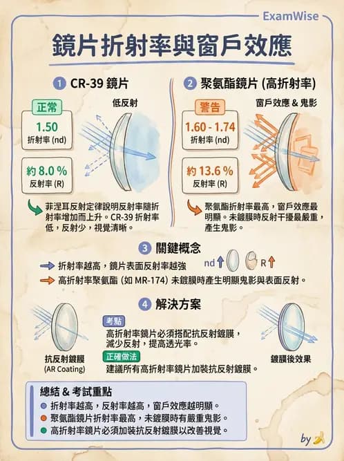 驗光師 - 鏡片材料特性與光學設計 - AI 圖文解析預覽