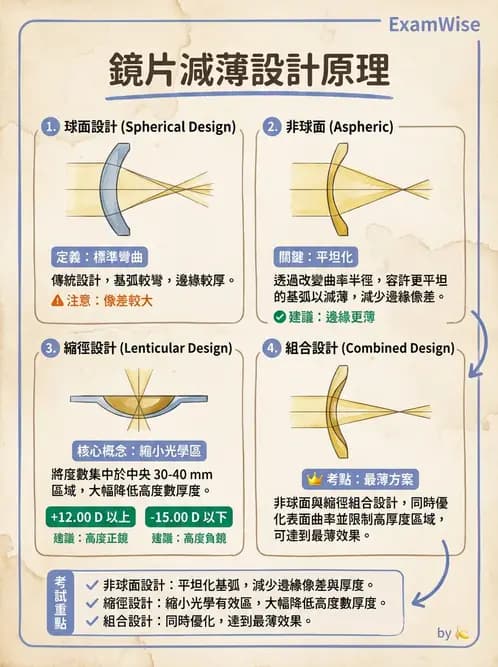 驗光師 - 鏡片材料特性與光學設計 - AI 圖文解析預覽