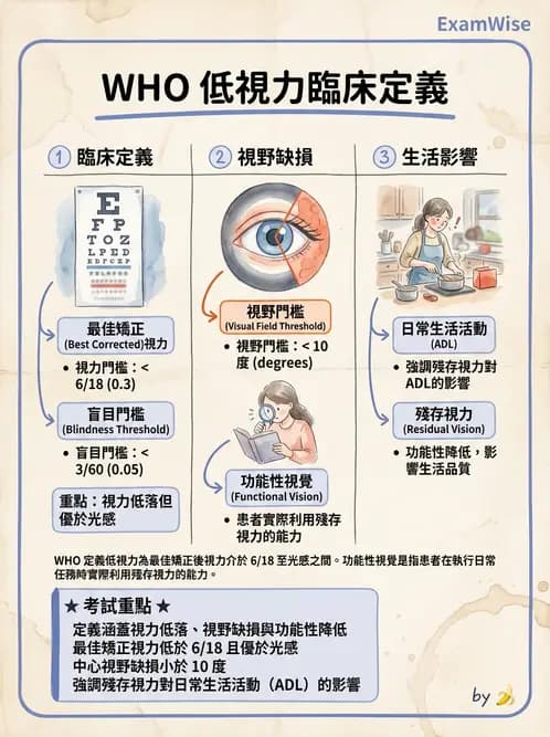 驗光師 - 視障的分類及流行分布 - AI 圖文解析預覽