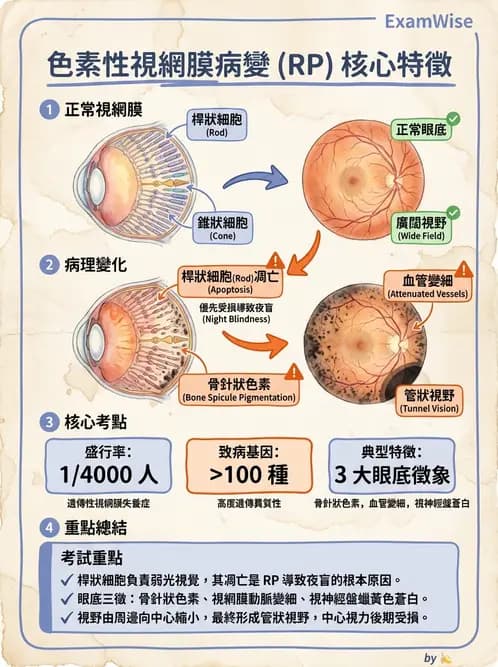 驗光師 - 遺傳性視網膜及色素疾病 - AI 圖文解析預覽