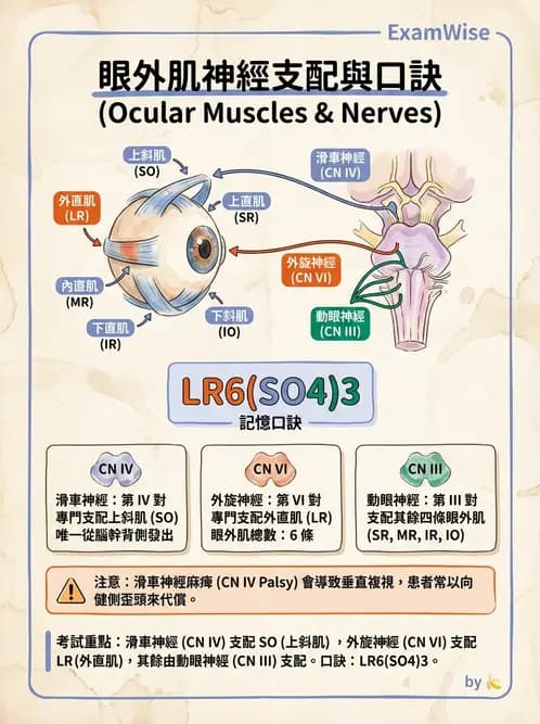 驗光師 - 眼外肌與眼球運動 - AI 圖文解析預覽