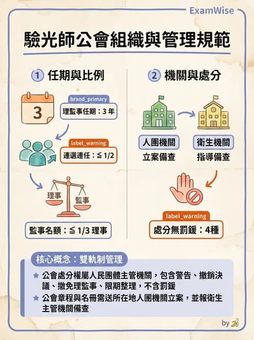 驗光師 - 驗光師公會組織與管理 - AI 圖文解析預覽