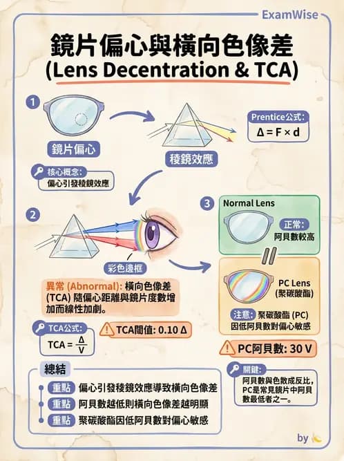 驗光師 - 色像差與阿貝數 - AI 圖文解析預覽