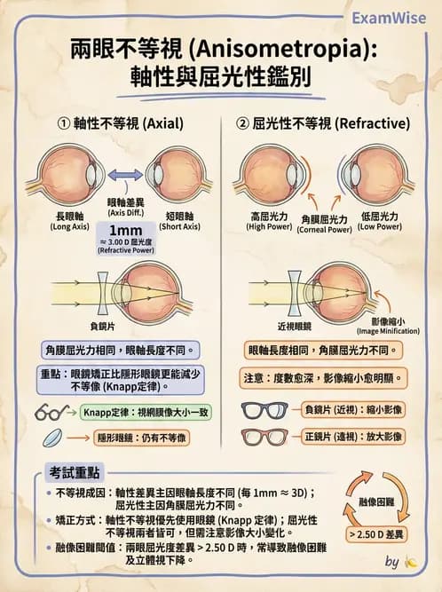 驗光師 - 鏡片放大率、材質與特殊鏡片 - AI 圖文解析預覽