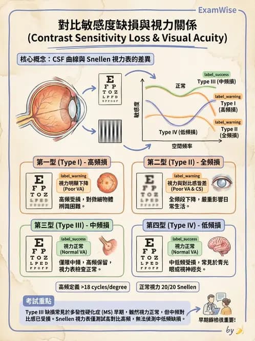 驗光師 - 對比敏感度與色覺檢查 - AI 圖文解析預覽
