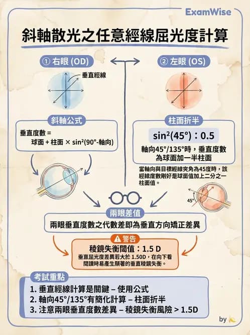 驗光師 - 散光、不等視與不等像 - AI 圖文解析預覽