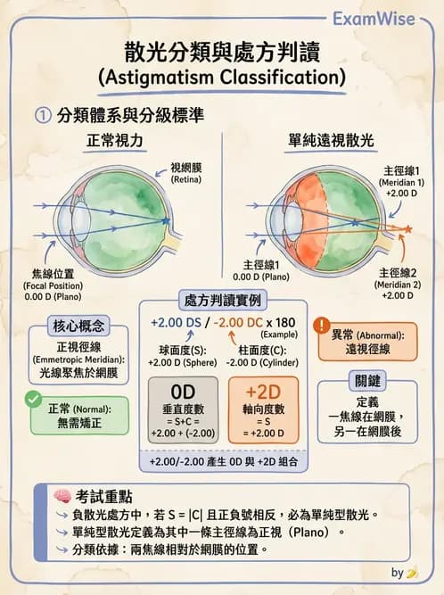 驗光師 - 散光、不等視與不等像 - AI 圖文解析預覽