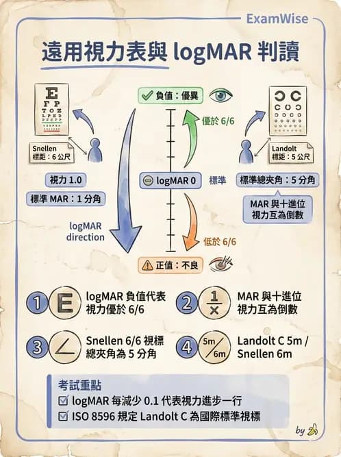 驗光師 - 視力檢查與視力值換算 - AI 圖文解析預覽