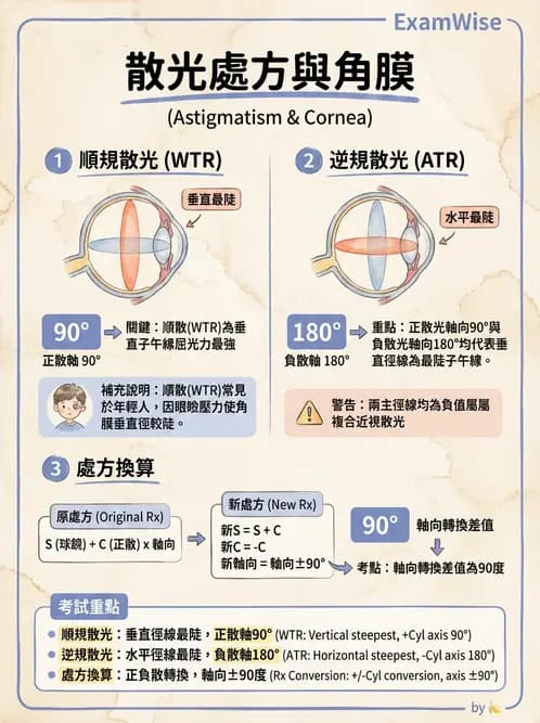 驗光師 - 散光、不等視與不等像 - AI 圖文解析預覽