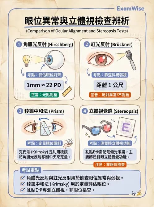 驗光師 - 眼外肌運動與眼位初步檢查 - AI 圖文解析預覽