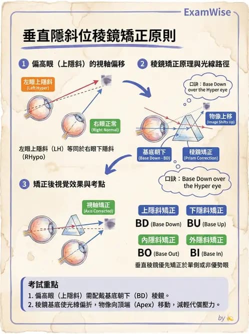 驗光師 - 稜鏡處方與垂直聚散處置 - AI 圖文解析預覽
