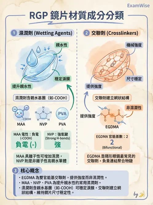 驗光師 - 軟式鏡片單體與化學分類 - AI 圖文解析預覽
