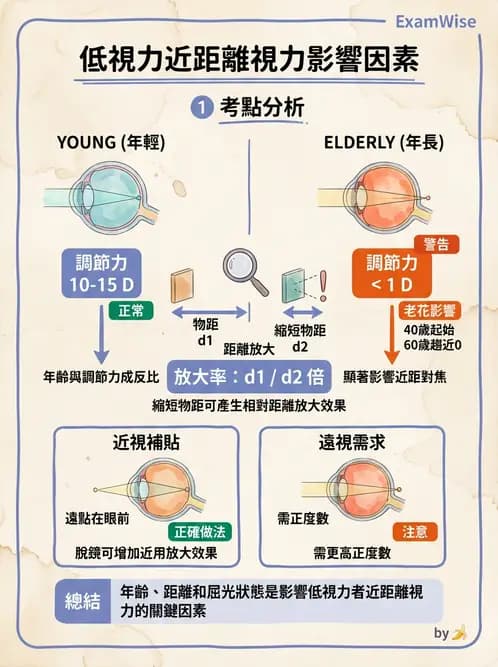 驗光師 - 放大原理與近距離光學計算 - AI 圖文解析預覽