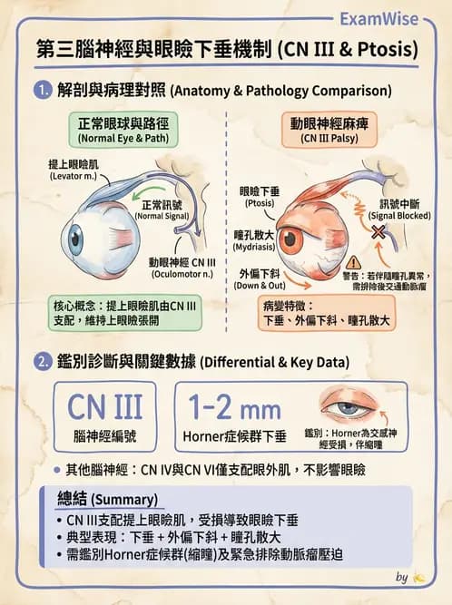驗光師 - 眼部腦神經解剖與麻痺 - AI 圖文解析預覽