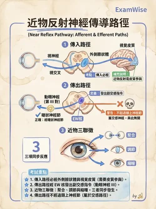 驗光師 - 眼部反射弧與自主神經調控 - AI 圖文解析預覽