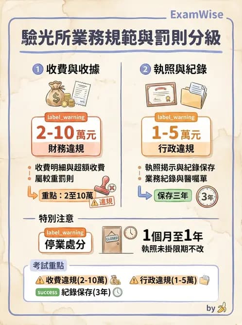 驗光師 - 業務紀錄與收費倫理罰則 - AI 圖文解析預覽