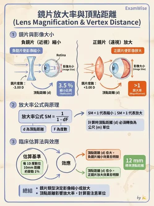 驗光師 - 頂點距離換算與等效處方 - AI 圖文解析預覽