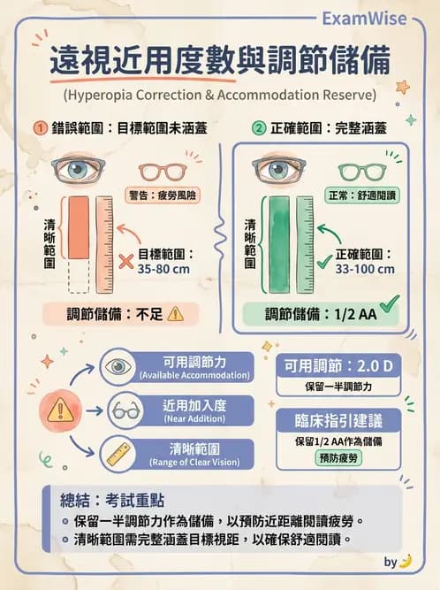 驗光師 - 調節機制與調節量計算 - AI 圖文解析預覽