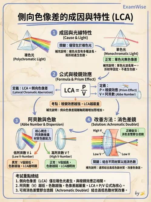 驗光師 - 色像差與阿貝數 - AI 圖文解析預覽