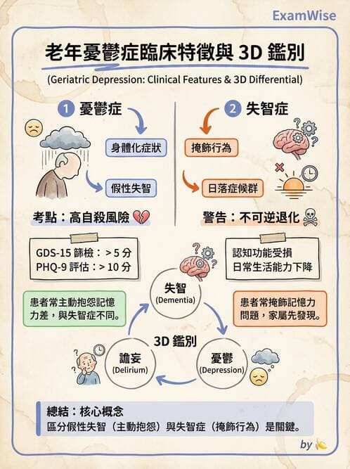護理師 - 老年精神疾患 - AI 圖文解析預覽