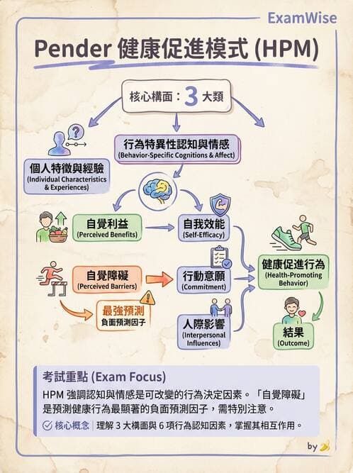 護理師 - 健康促進理論與模式 - AI 圖文解析預覽