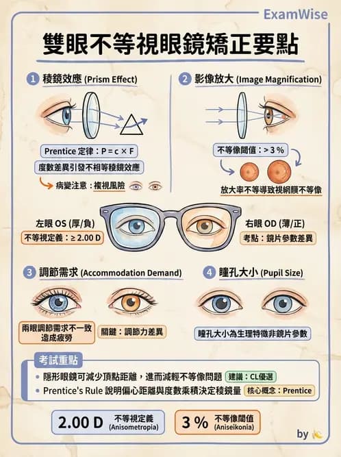 驗光師 - 散光、不等視與不等像 - AI 圖文解析預覽