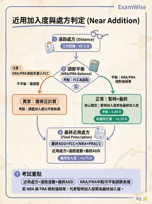 驗光師 - 老花眼主觀驗光與相對調節力 - AI 圖文解析預覽