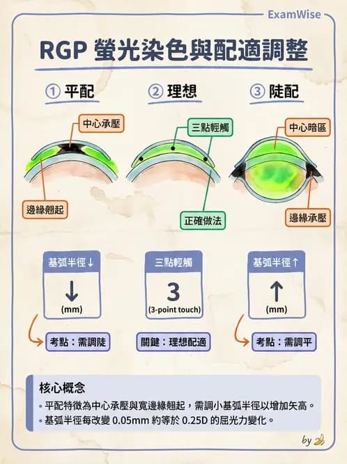 驗光師 - 硬式隱形眼鏡度數與散光計算 - AI 圖文解析預覽