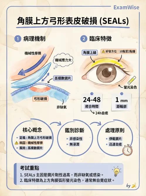 驗光師 - 角膜染色與輪部血管化 - AI 圖文解析預覽