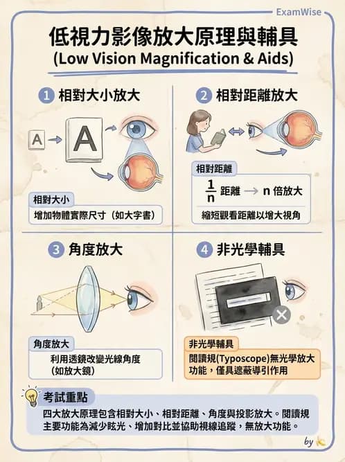 驗光師 - 放大原理與近距離光學計算 - AI 圖文解析預覽