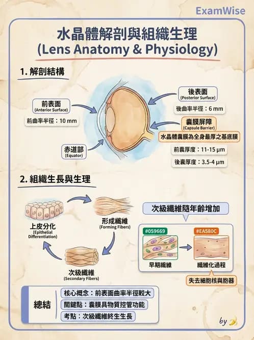 驗光師 - 水晶體與玻璃體 - AI 圖文解析預覽
