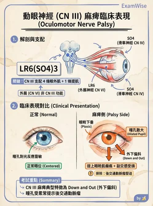 驗光師 - 眼部腦神經解剖與麻痺 - AI 圖文解析預覽
