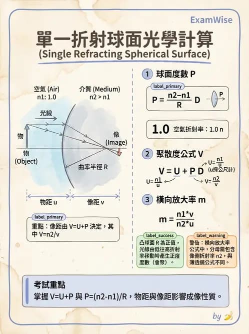 驗光師 - 透鏡屈光力與聚散度計算 - AI 圖文解析預覽