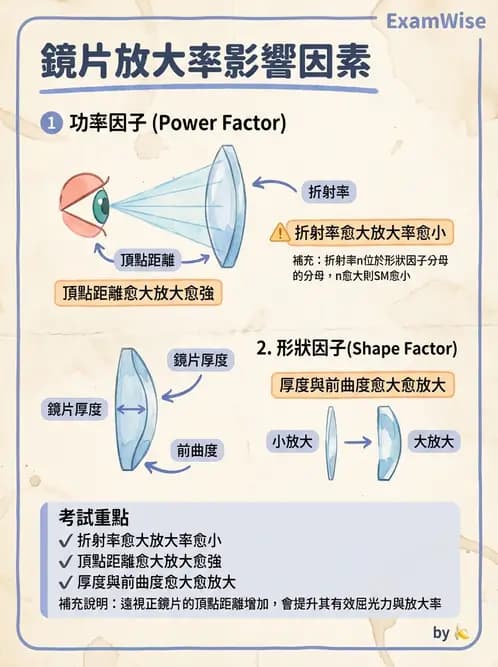 驗光師 - 鏡片放大率、材質與特殊鏡片 - AI 圖文解析預覽