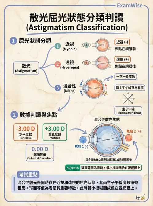 驗光師 - 散光分類與臨床判讀 - AI 圖文解析預覽