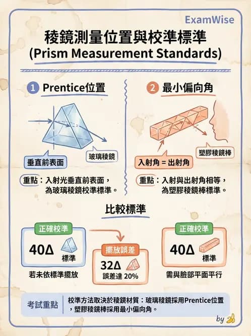 驗光師 - 稜鏡光學原理與度量 - AI 圖文解析預覽
