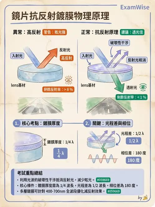 驗光師 - 鏡片材質、鍍膜與隱形眼鏡 - AI 圖文解析預覽