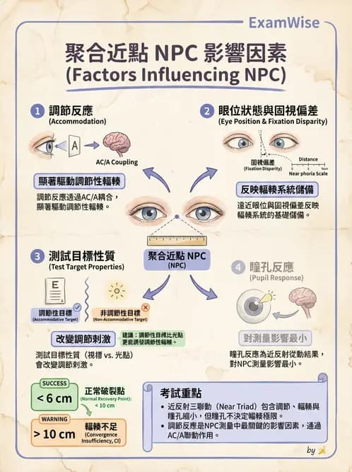 驗光師 - 調節性內聚力與聚散功能檢測 - AI 圖文解析預覽