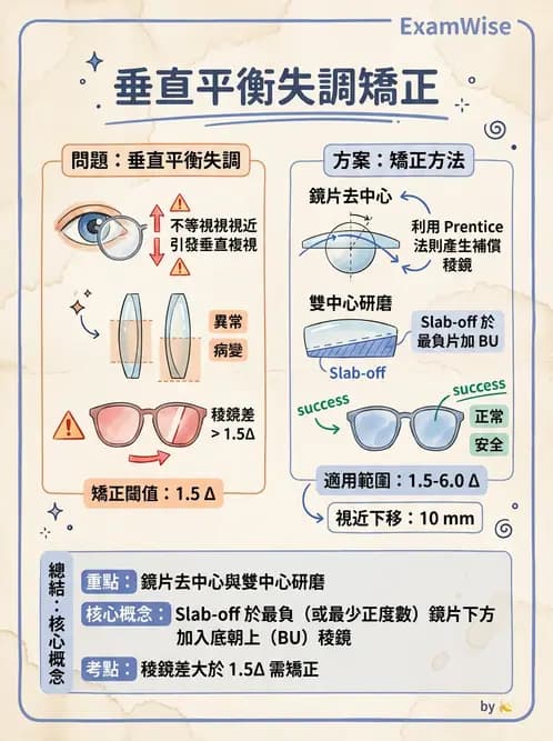 驗光師 - 稜鏡處方與垂直聚散處置 - AI 圖文解析預覽