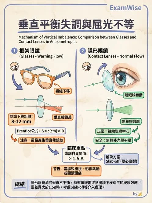驗光師 - 稜鏡處方與垂直聚散處置 - AI 圖文解析預覽