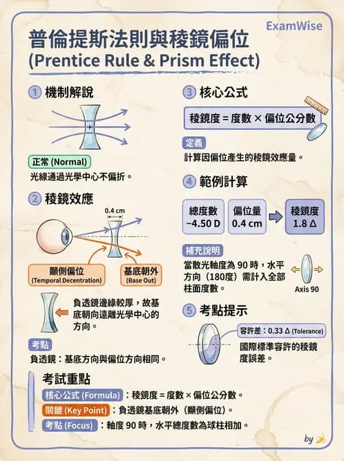 驗光師 - 稜鏡效應與移心計算 - AI 圖文解析預覽