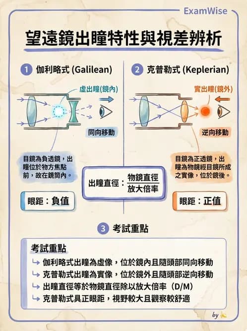 驗光師 - 望遠鏡光學原理與計算 - AI 圖文解析預覽