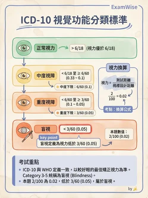 驗光師 - 視障的分類及流行分布 - AI 圖文解析預覽