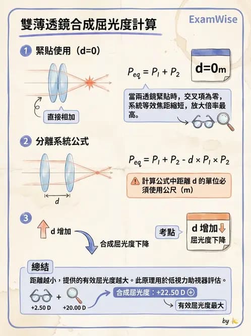 驗光師 - 放大原理與近距離光學計算 - AI 圖文解析預覽