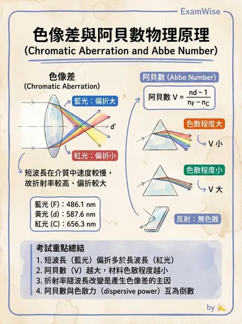 驗光師 - 色像差與阿貝數 - AI 圖文解析預覽