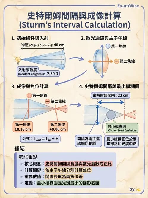 驗光師 - 散光焦線、面鏡與屈光不正成像 - AI 圖文解析預覽