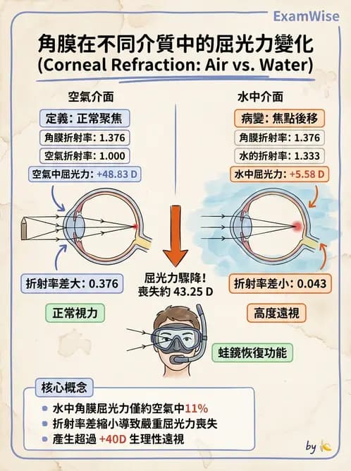 驗光師 - 模型眼屈光計算與屈光不正 - AI 圖文解析預覽