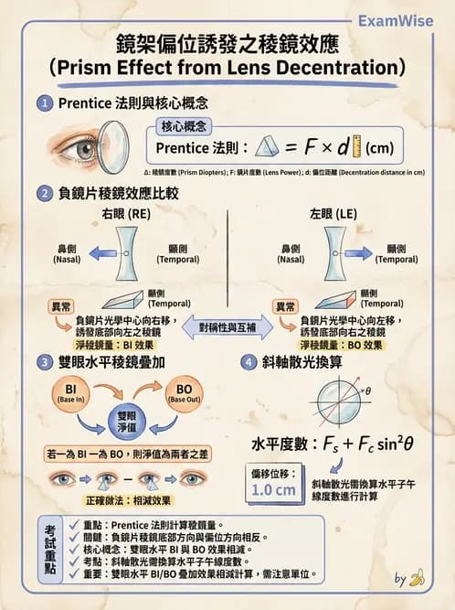 驗光師 - 稜鏡效應計算與偏心配鏡 - AI 圖文解析預覽