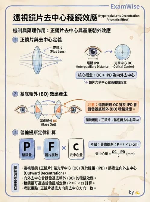 驗光師 - 稜鏡效應計算與偏心配鏡 - AI 圖文解析預覽