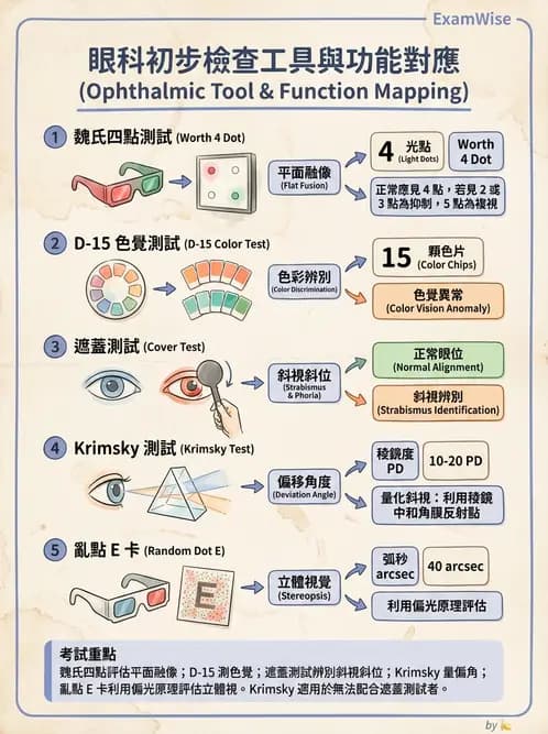 驗光師 - 眼外肌運動與眼位初步檢查 - AI 圖文解析預覽